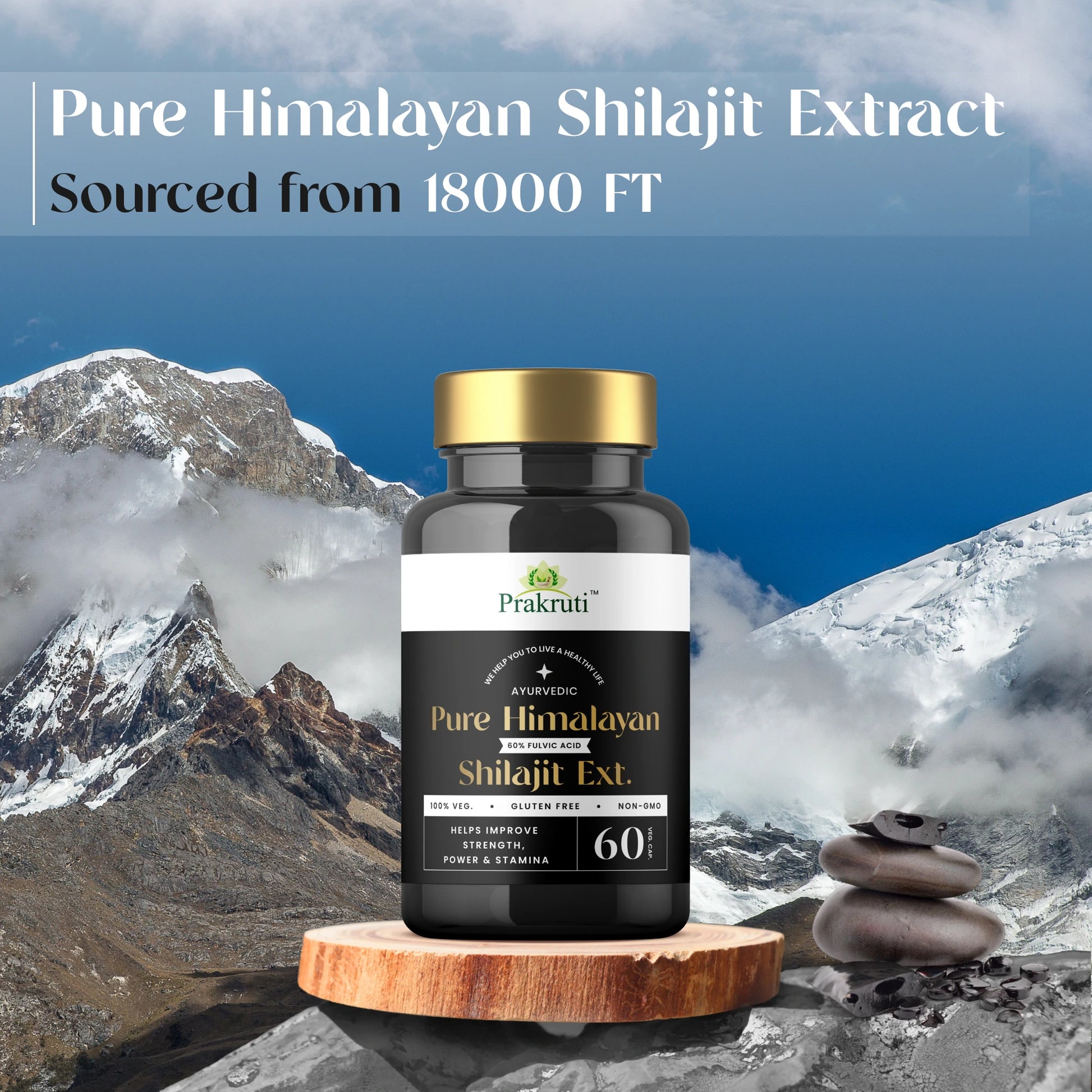 Himalayan Shilajit resin for detox and energy