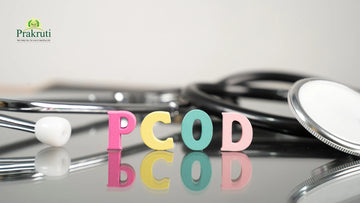 Woman suffering from PCOD symptoms like acne, weight gain, and irregular periods