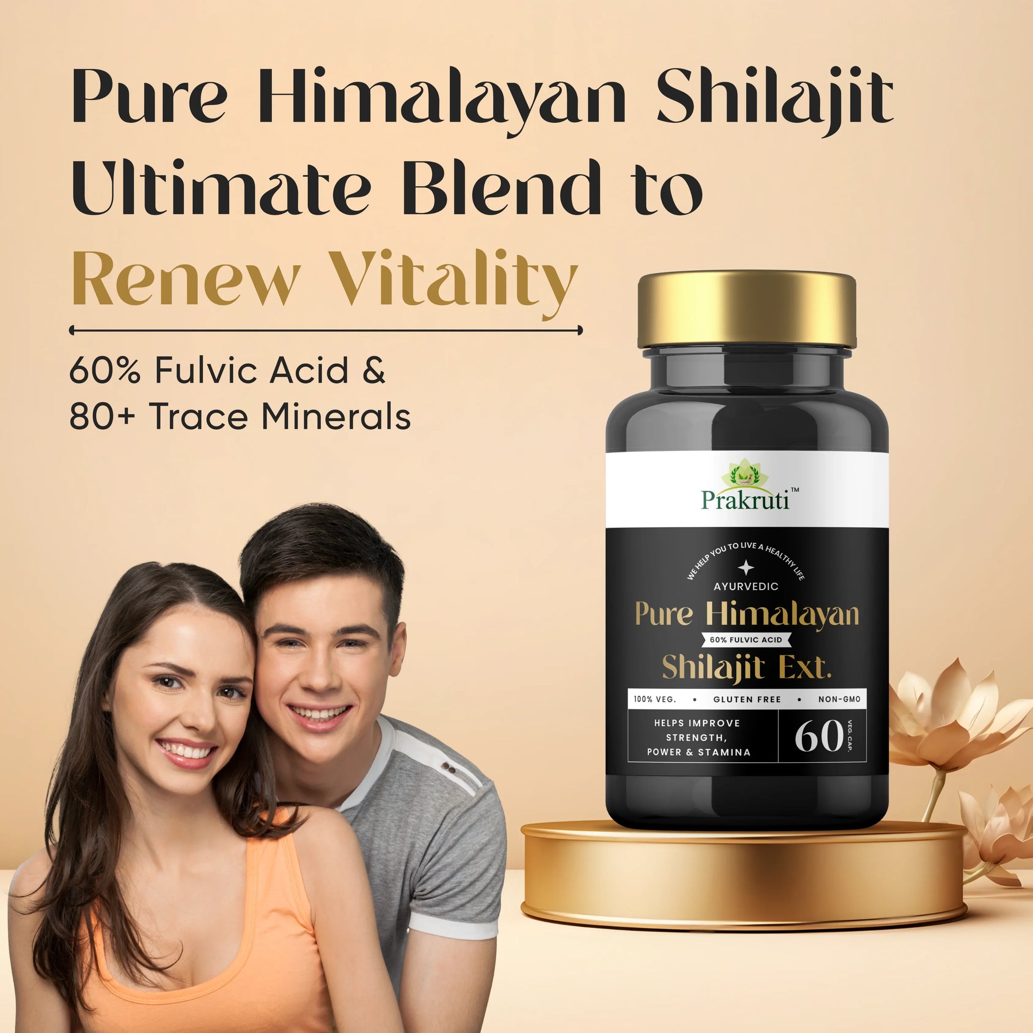 Pure Shilajit Extract Capsules for Stamina