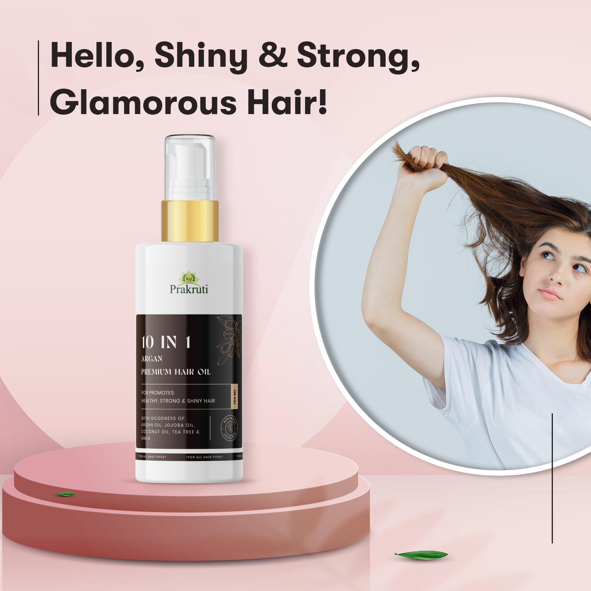 Prakruti hair oil for long hair