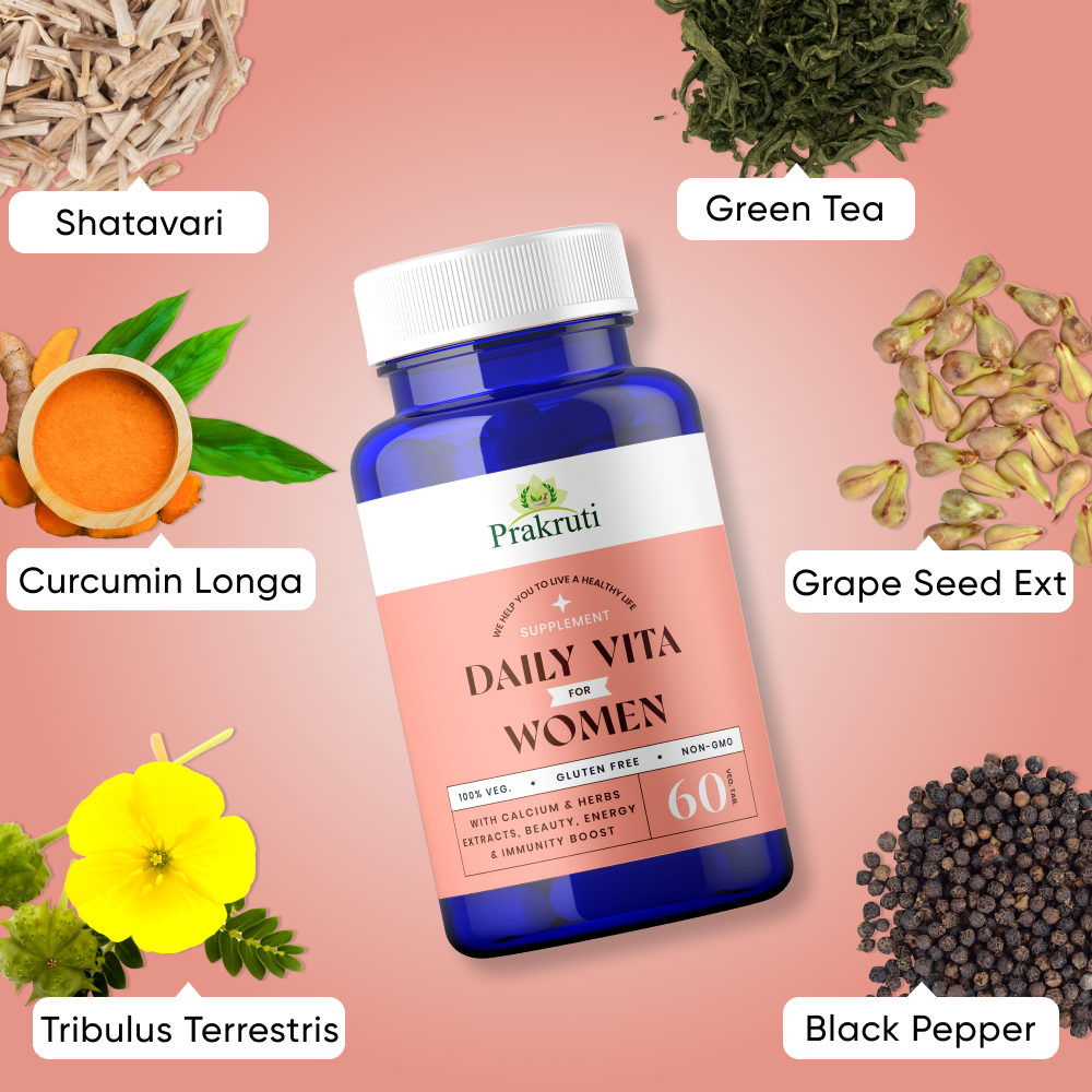 Dailyvita Multivitamin Women Tablets for Energy, Immunity and Hormonal Balance
