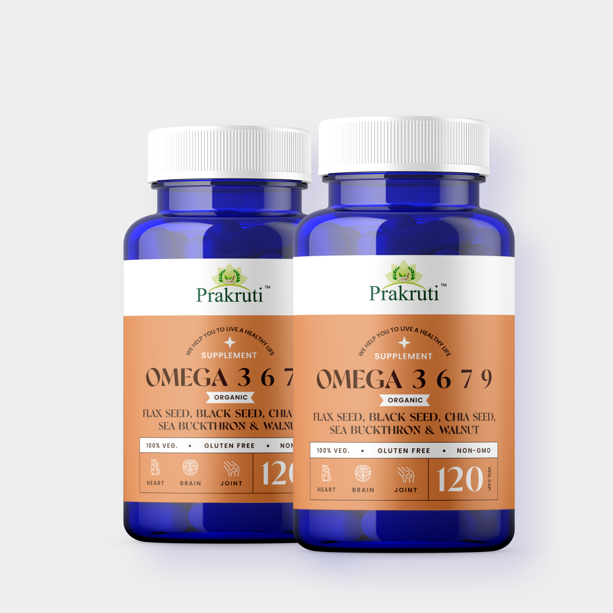 Omega 3 6 7 9 Vegetarian Capsule for Muscle, Bone, Heart and Skin