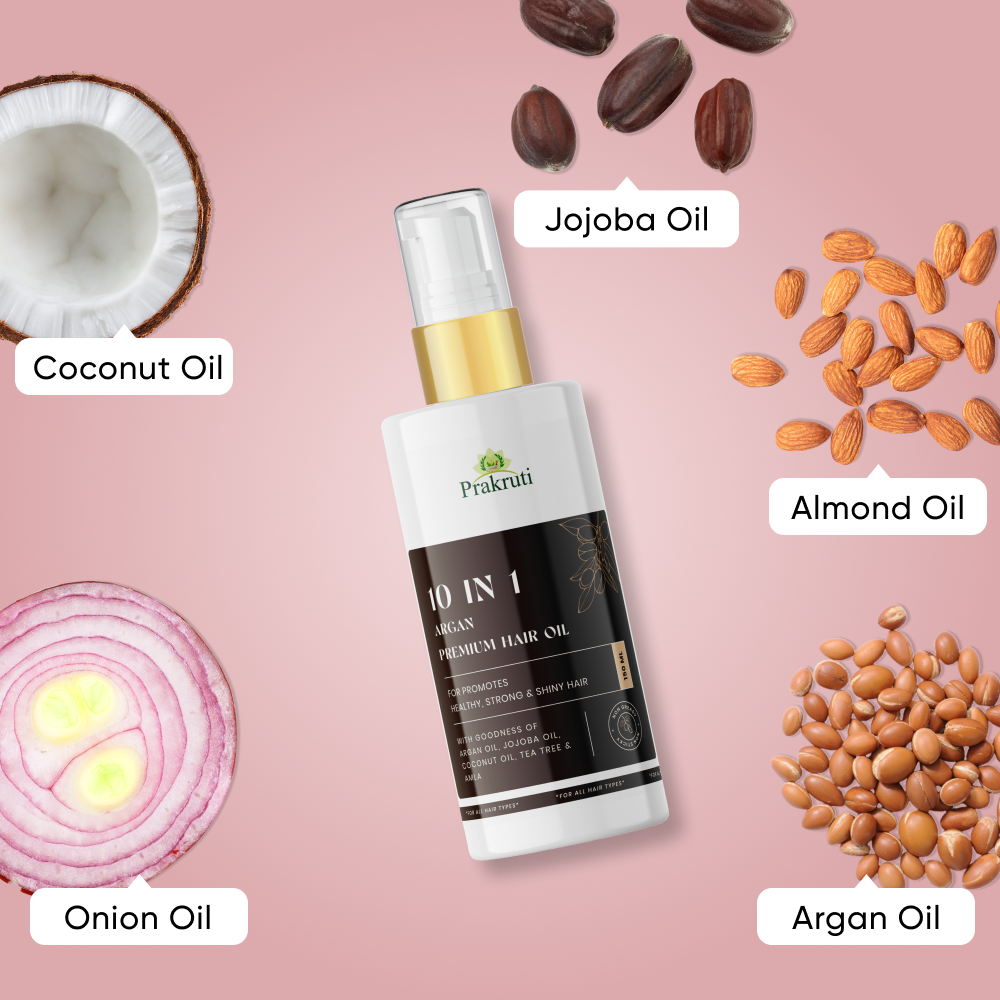 10 In 1  Argan Premium Hair Oil | Onion & Almond hair Oil
