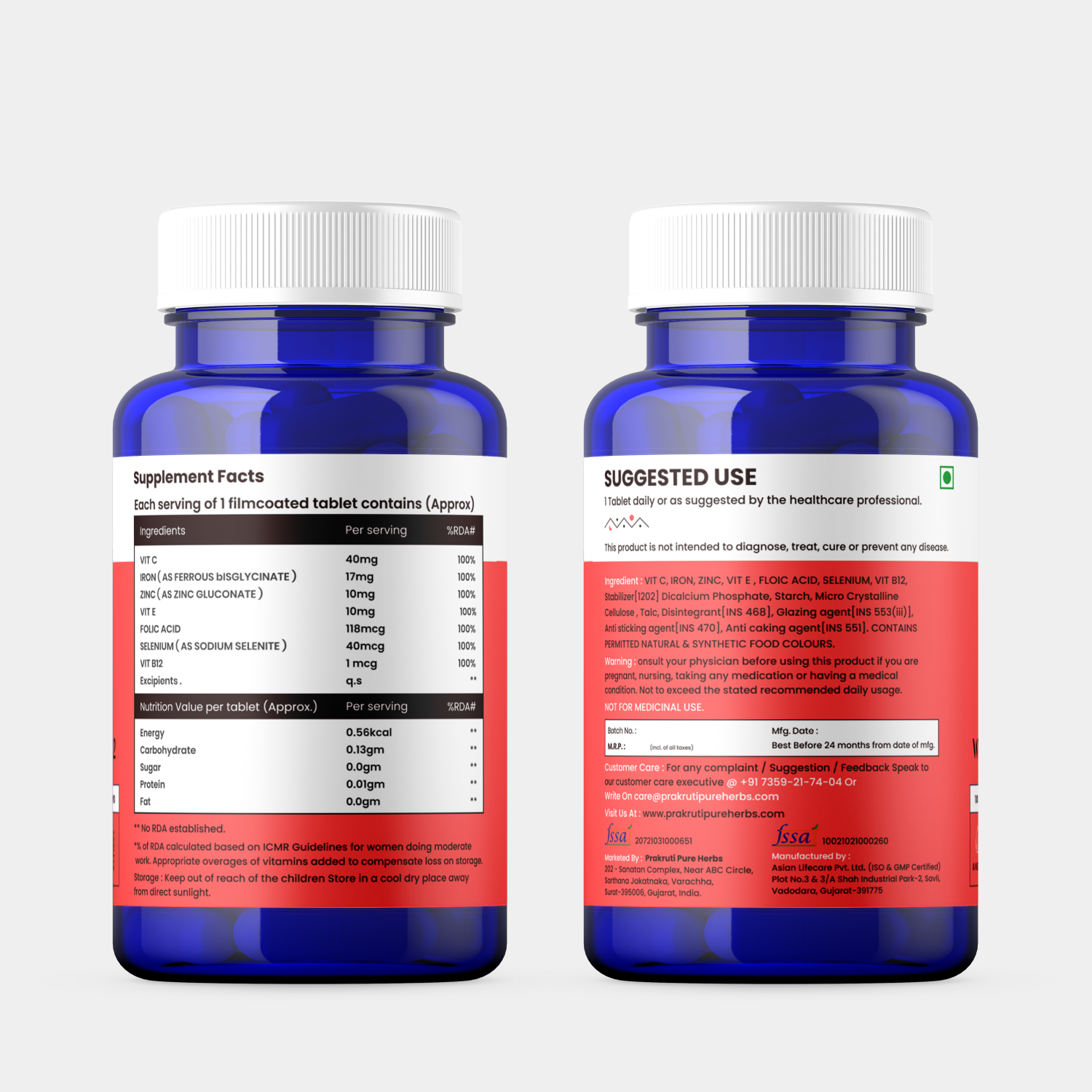 Iron Folic Acid & Vitamin C | 120 Tablets