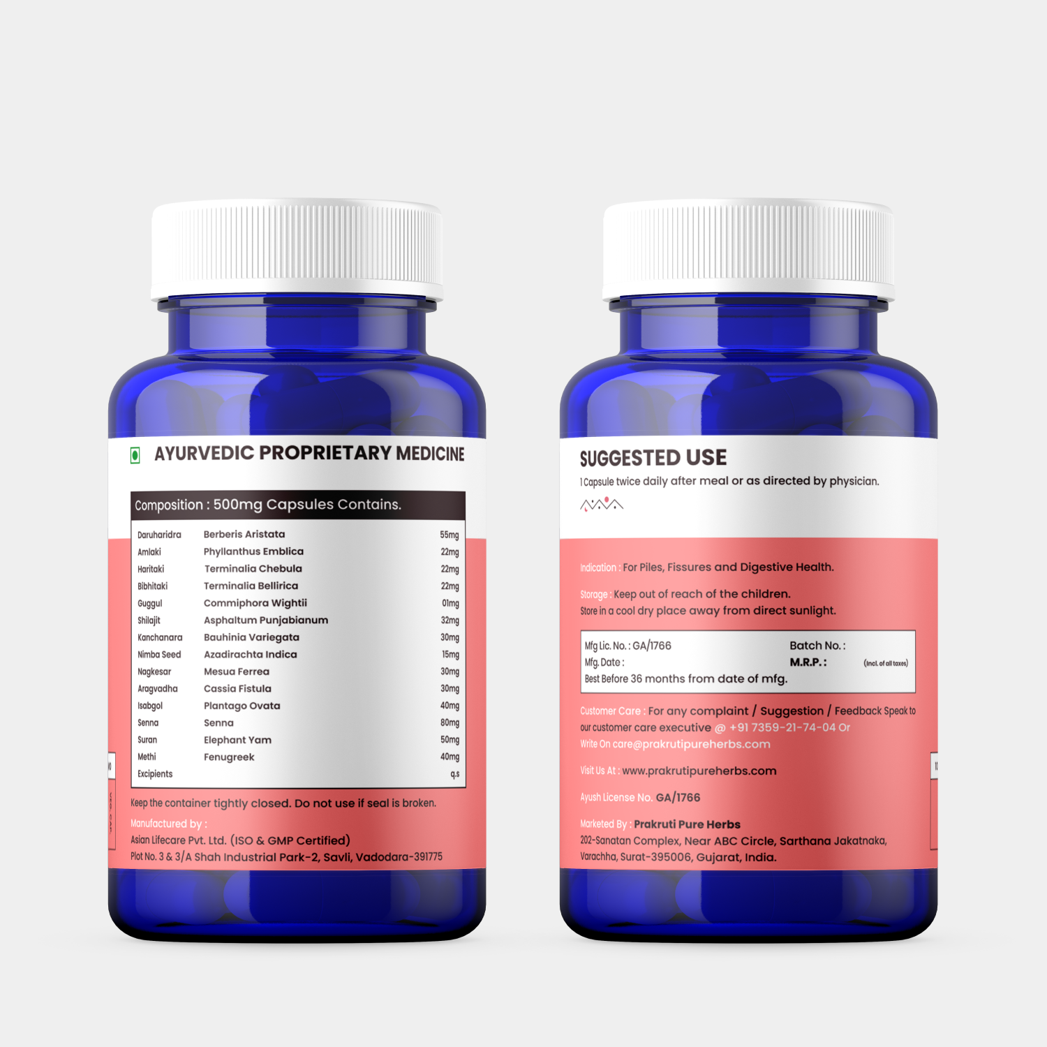P-Relief for Piles & Hemorrhoids | 120 Capsules