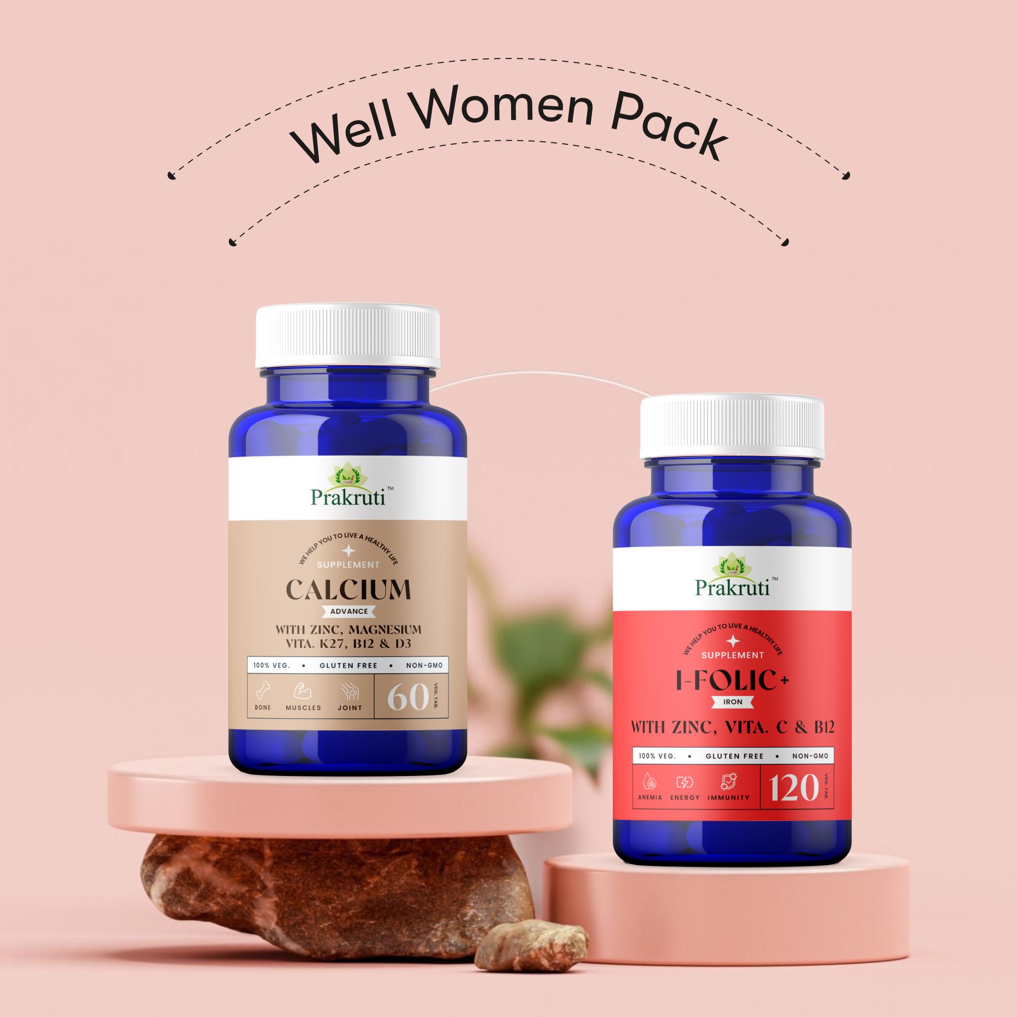 Calcium and Iron Folic Acid Supplements | Well Women Pack