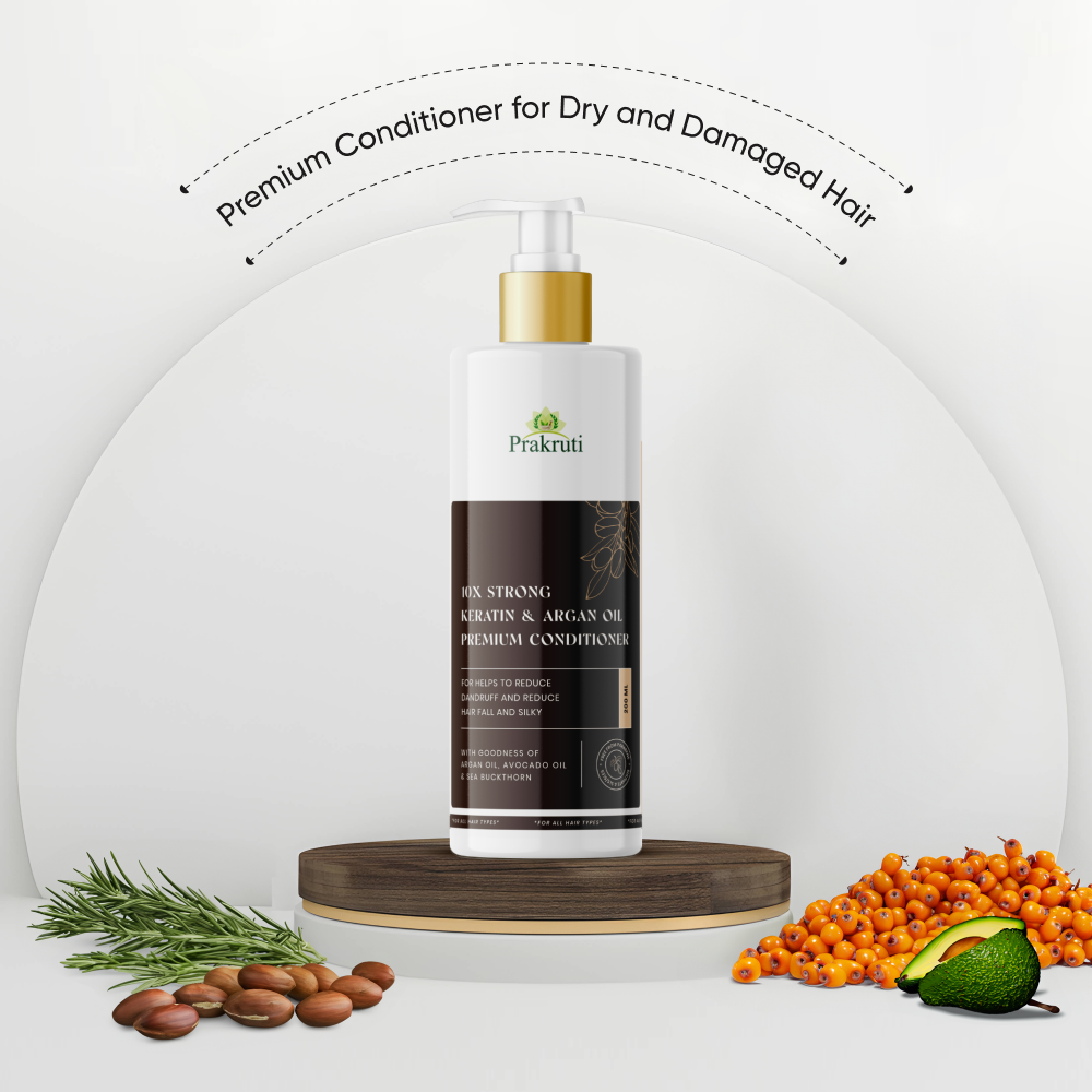 Keratin & Argan Oil Premium Conditioner | Best Hair Conditioner for Dry & Frizzy Hair - 200ml